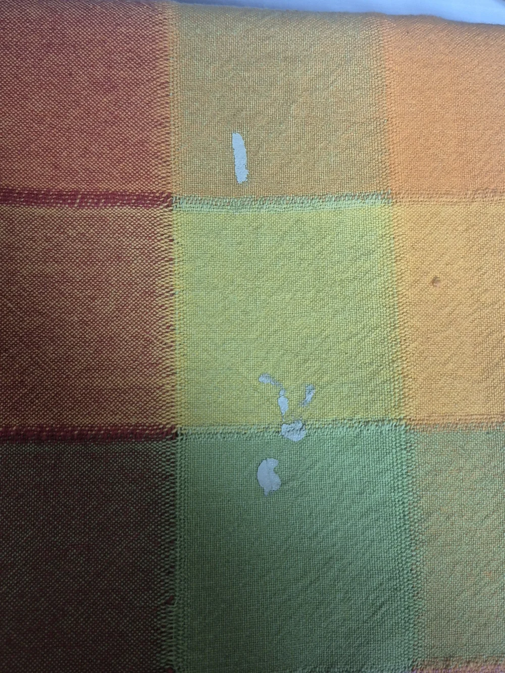 Colorblock Plaid Table cloth in Pink, Orange, Green, Red