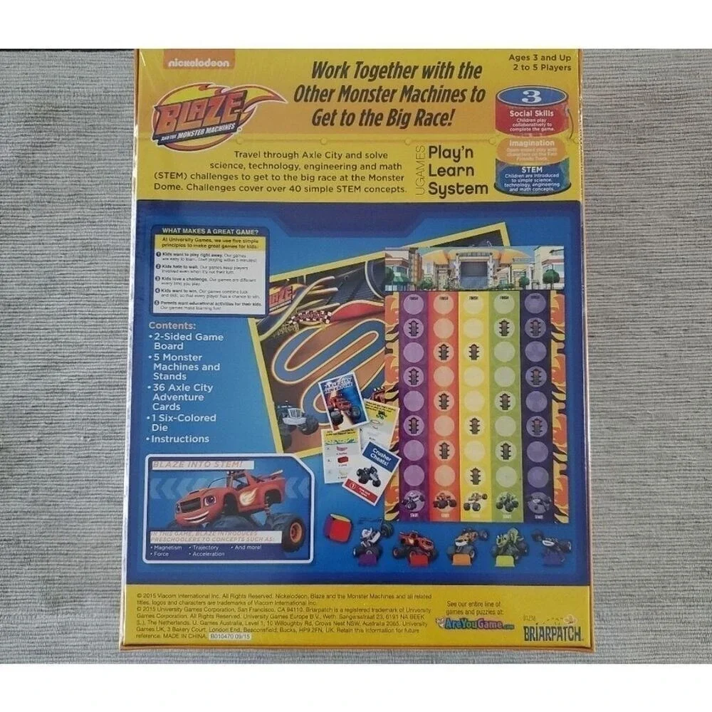 Nickelodeon Blaze and the Monster Machines Axle City Adventure Board‎ Game New