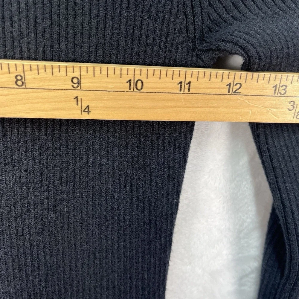 Abercrombie & Fitch Soft A&F Ribbed Maxi Dress Womens Small Black Long Sleeve