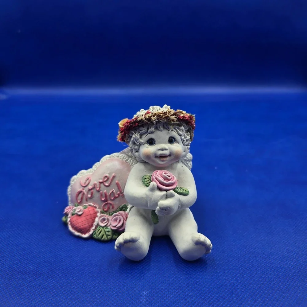 Dreamsicles Love Ya! Cherub Angel Figurine Kristin 2001 y2k 12060 Rose Heart