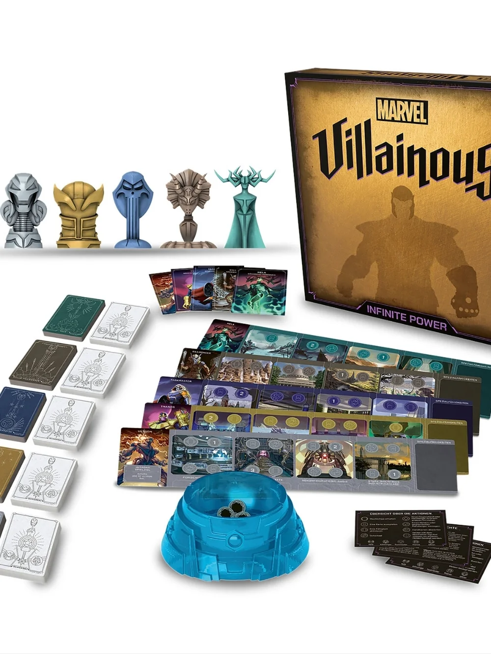 NOB MARVEL VILLAINOUS INFINITE POWER BOARD GAME GOLD BOX ARTWORK COMPLETE GAME