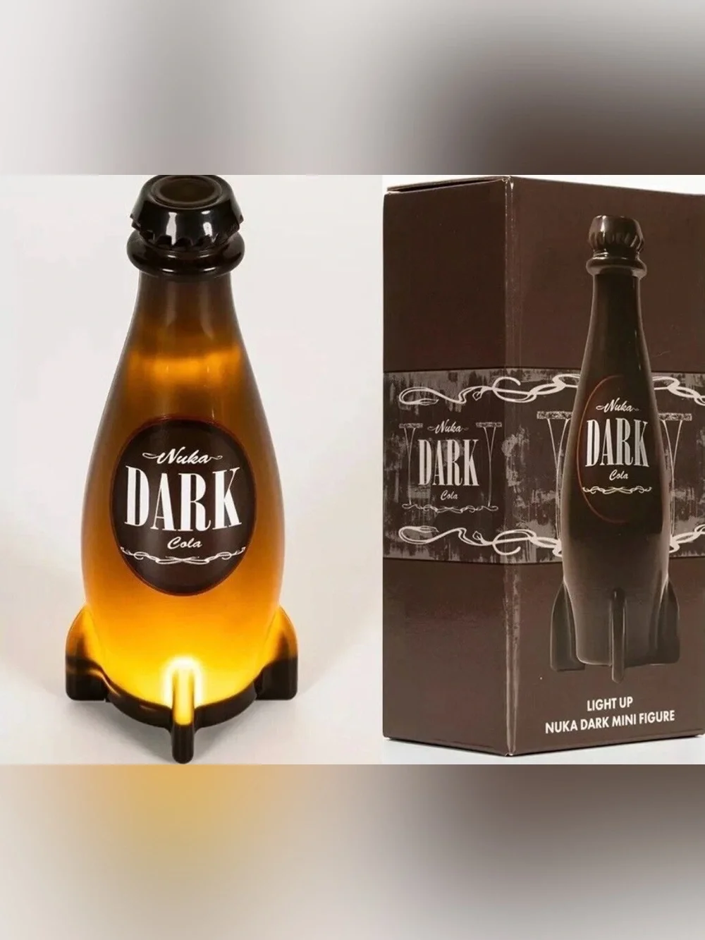 Fallout Nuka Dark Amber Light-Up Mini Figure - collectible in box!