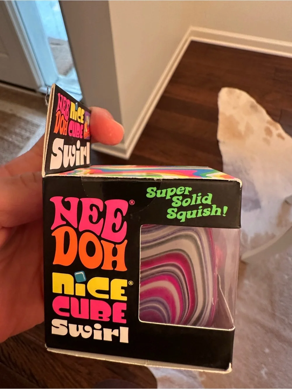 Nice Cube Swirl Super Solid Squish - Pink & Purple Swirl Rare