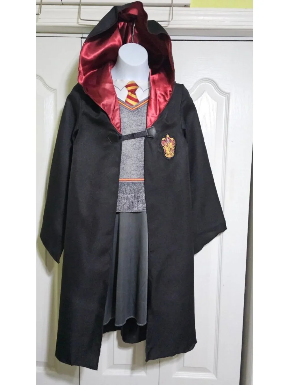 Harry Potter Hermione Costume Girls 7-8 Dress Robe Cloak Wand Hedwig Plush