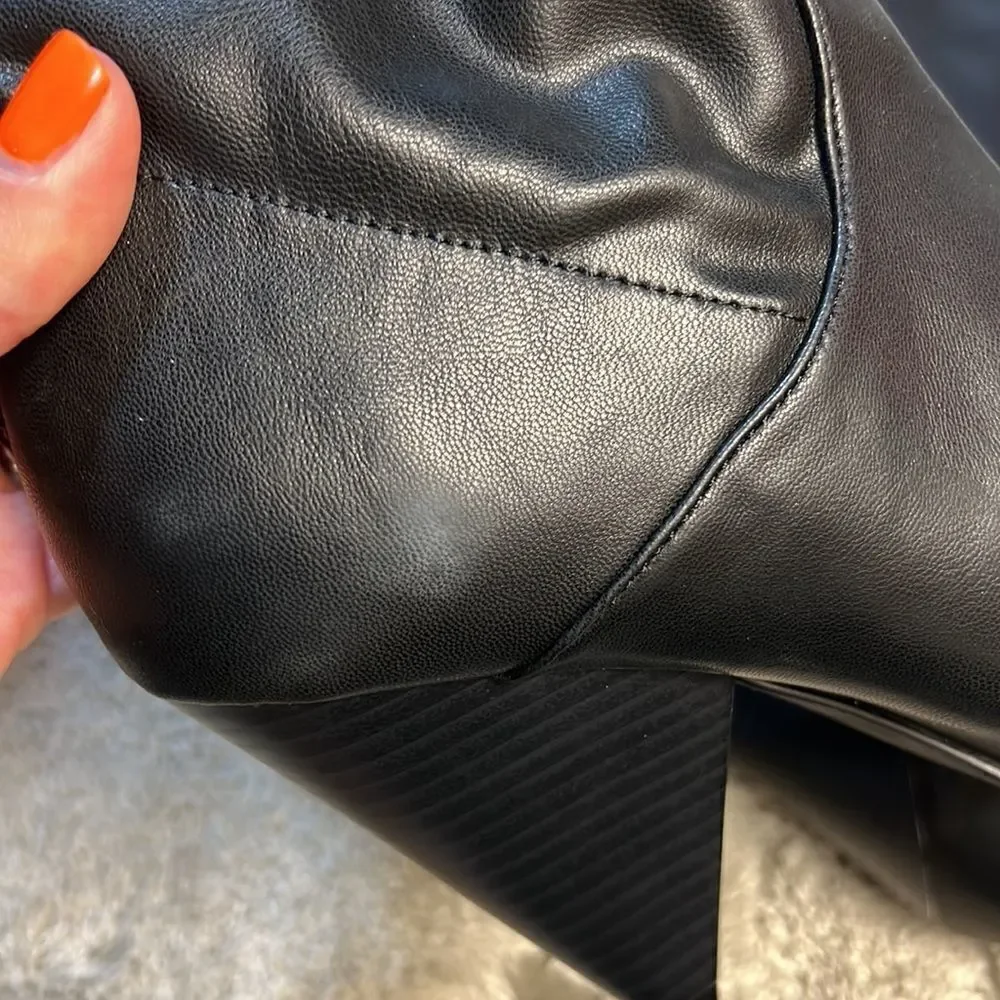 Indigo scuffs boot