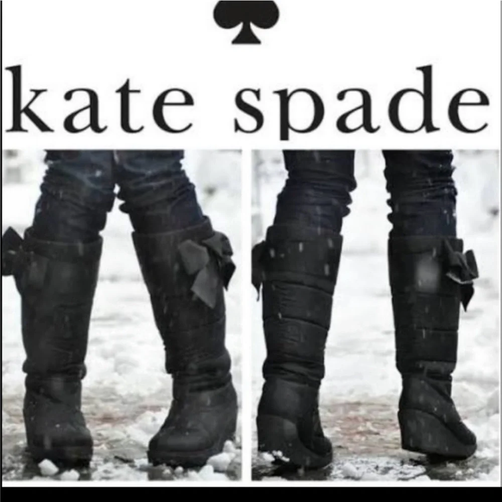 Kate Spade Cagney Winter Boots with Bow Detail Size 8