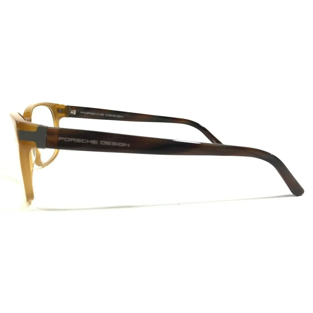 Porsche Design Eyeglasses Frames P8250 B Yellow Amber Brown Horn 55-19-140