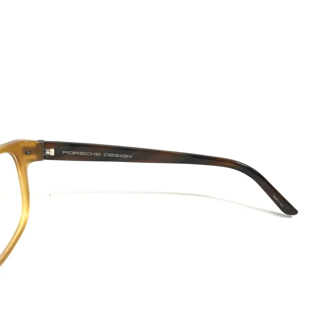 Porsche Design Eyeglasses Frames P8250 B Yellow Amber Brown Horn 55-19-140
