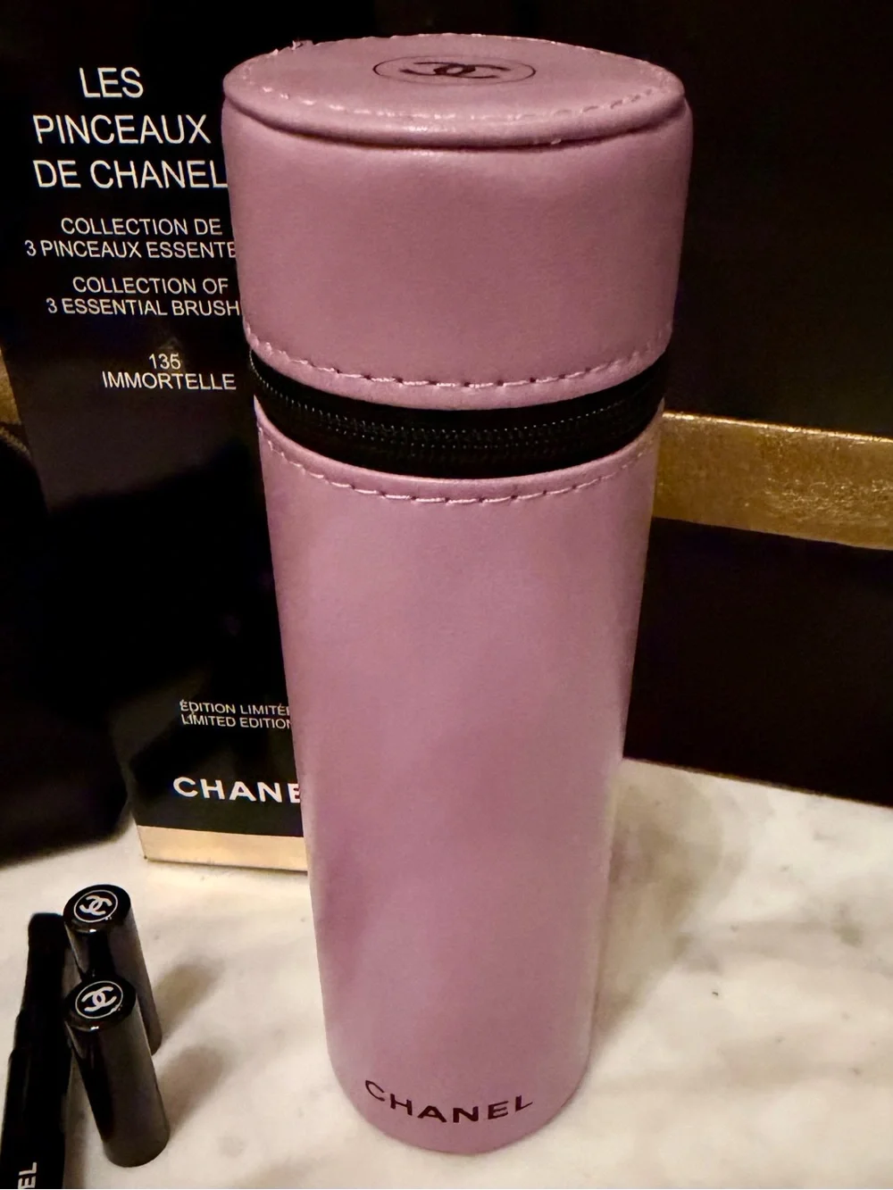 CHANEL purple authentic holder