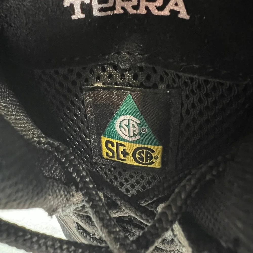 Terra Spider X Black Safety Shoes Composite Toe Slip Resistant Work Industrial 8