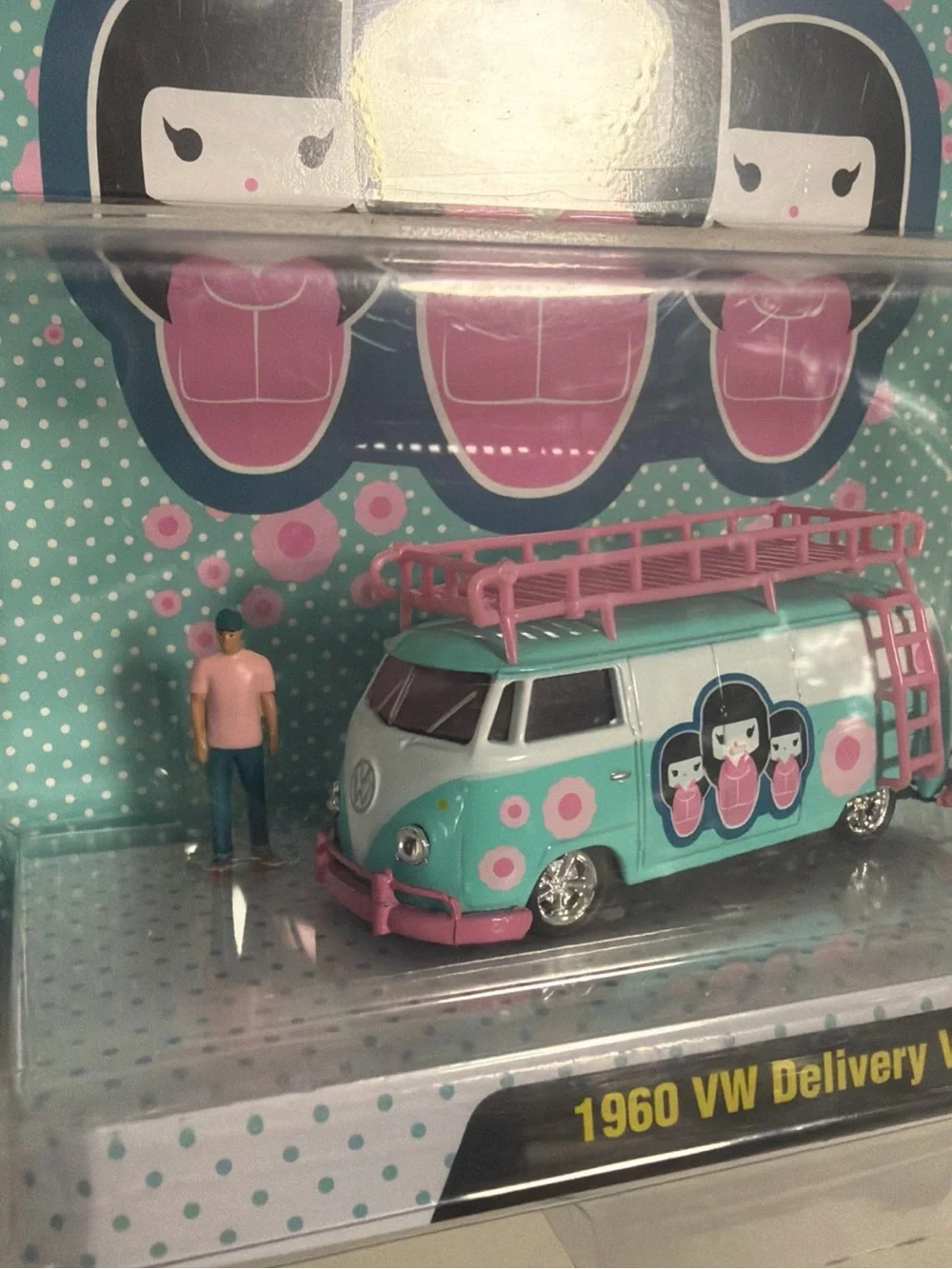 M2 Machines 1960 VW Delivery Van Toy - Pink & Aqua