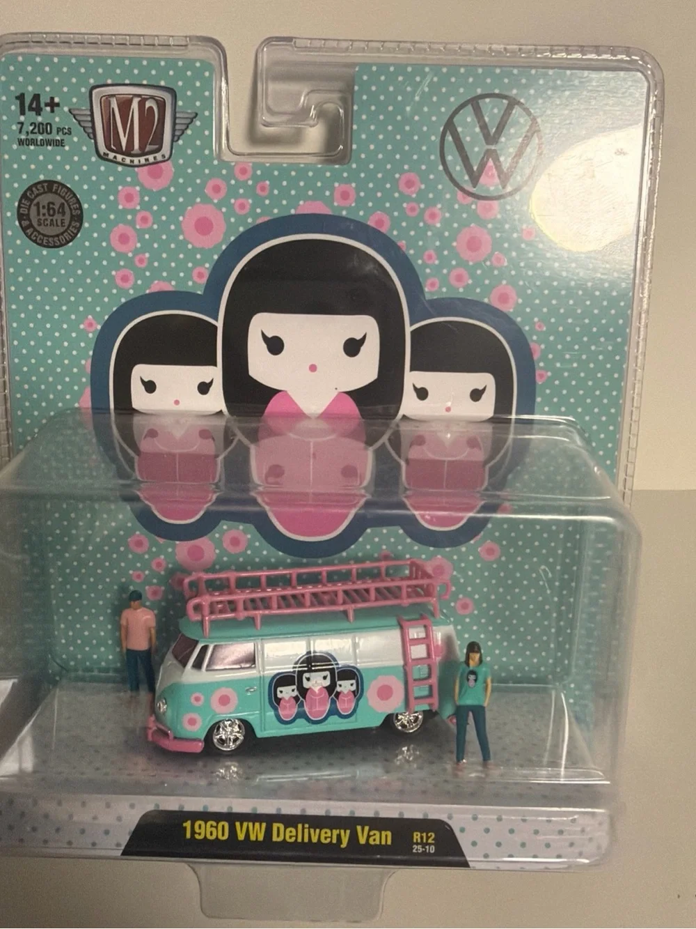 M2 Machines 1960 VW Delivery Van Toy - Pink & Aqua