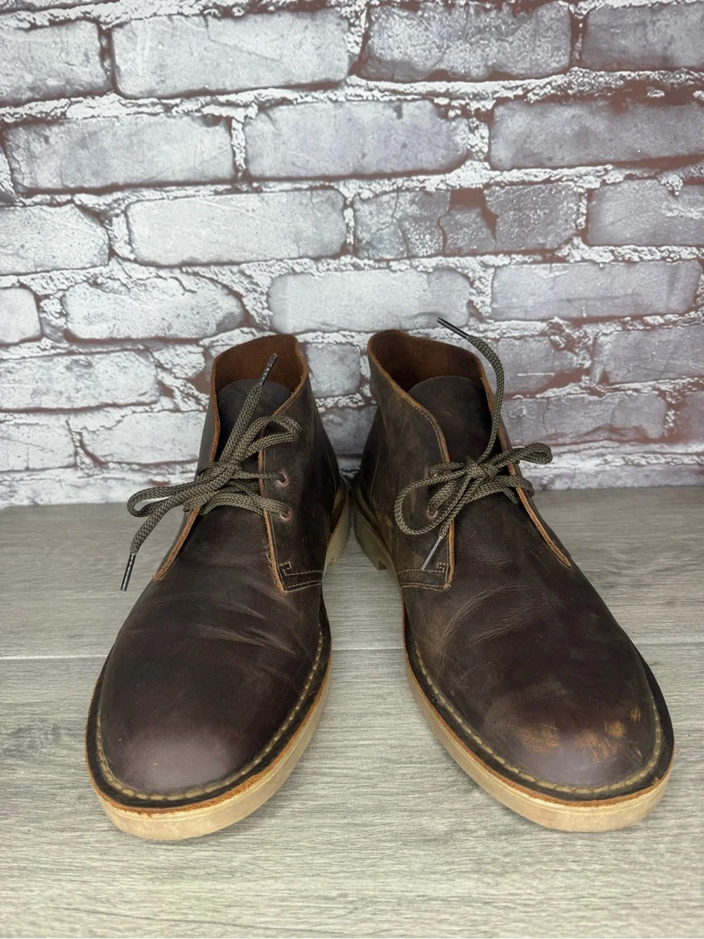 Clarks Originals Chukka Brown Nubuck Leather Desert Boots Men Sz 12M US/46EU