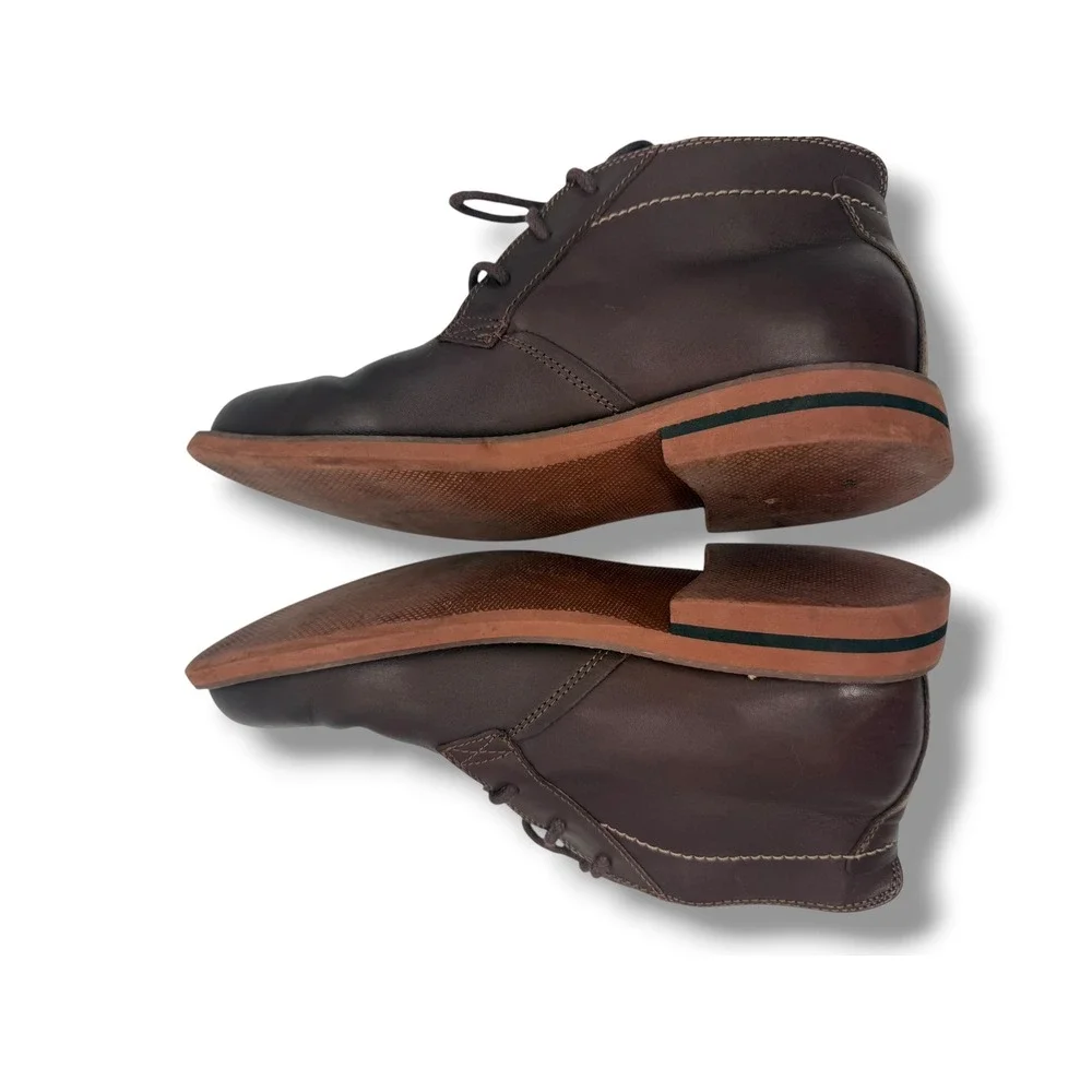 Florsheim Men's Brown Leather Chukka Boots Size 7.5 Lace-Up Ankle Boots