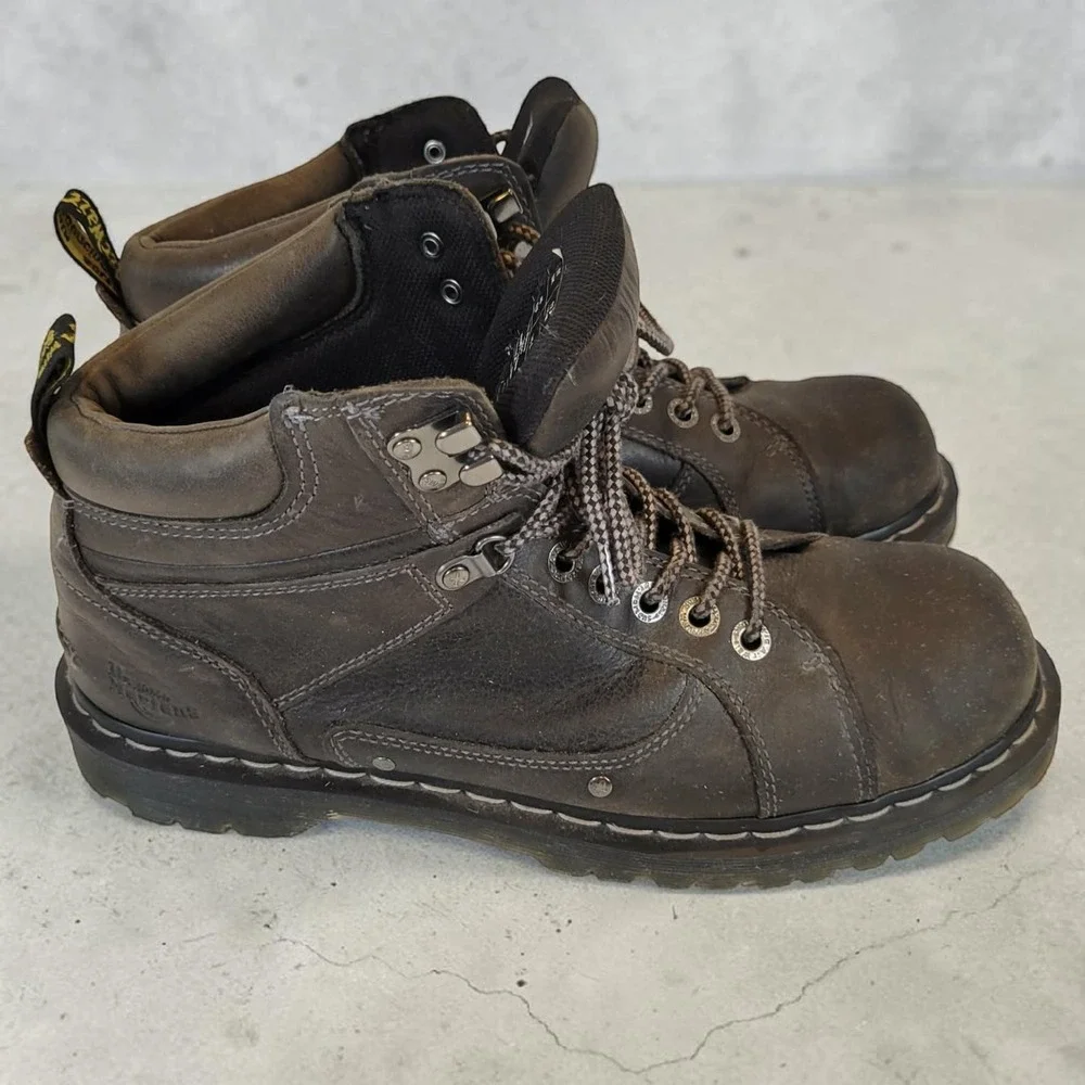 Dr. Martens Diego Dark Brown Leather‎ Lace Up Work Boots Mens 12 UK 11 EU 46
