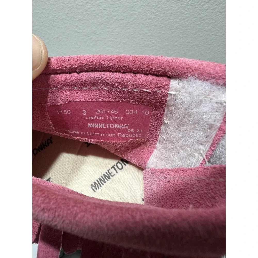 MINNETONKA Baby Toddler Size 3 PINK FRINGED ANKLE BOOTS Girls‎ Ankle Bootie