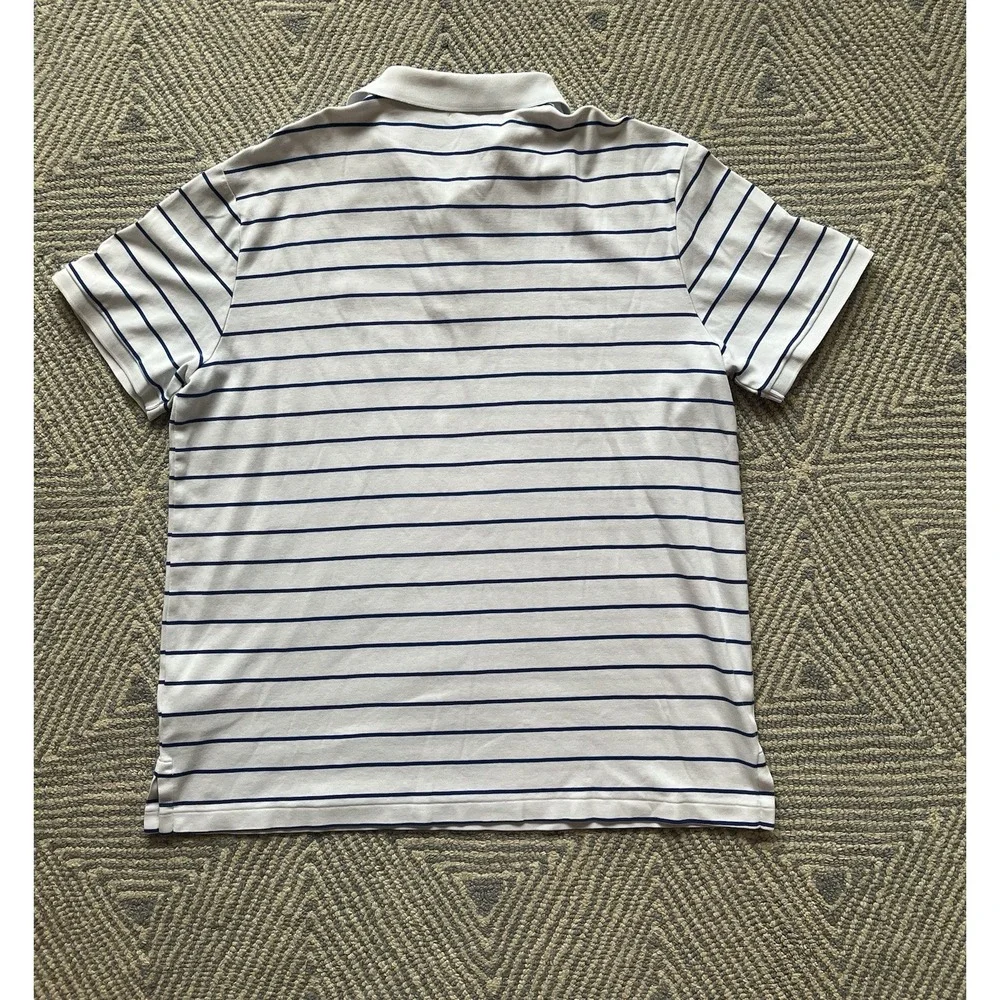 Polo Ralph Lauren Custom Slim Fit Polo Shirt - White/Blue‎ w/ Red Horse  - XL