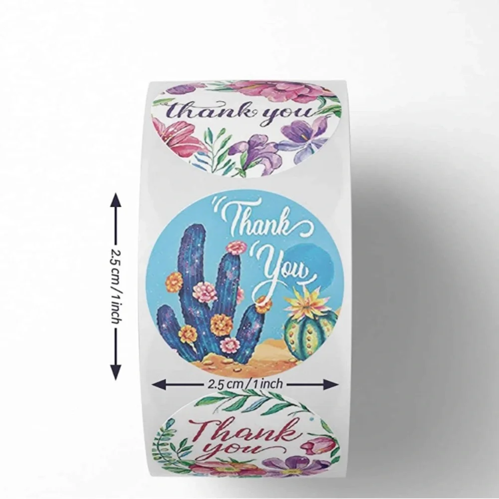 Thank you stickers 100ct~ 1”