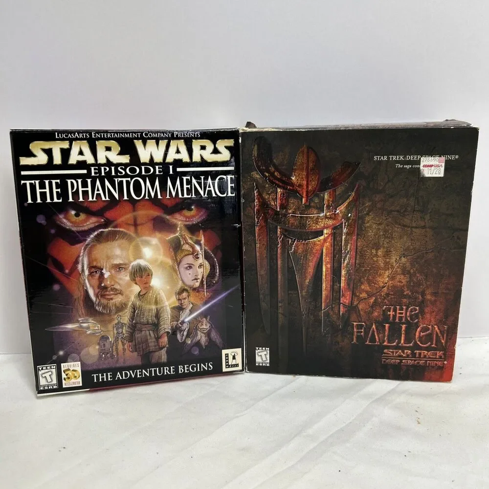 🔥LOT OF 2‎ - STAR WARS PC GAMES - EPISODE 1 & THE FALLEN VGC