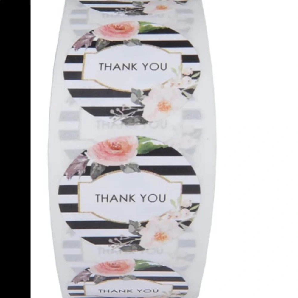 200ct~Thank you Stickers W/Bonus Bags 💛🆕💛  (2 Rolls For $20)