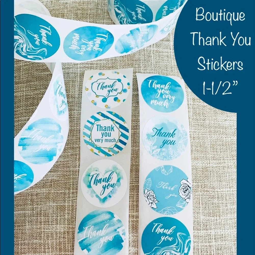100 ~1.5” Thank You Boutique Stickers 🌟🆕🌟 2 For $15(Bundle & Save)