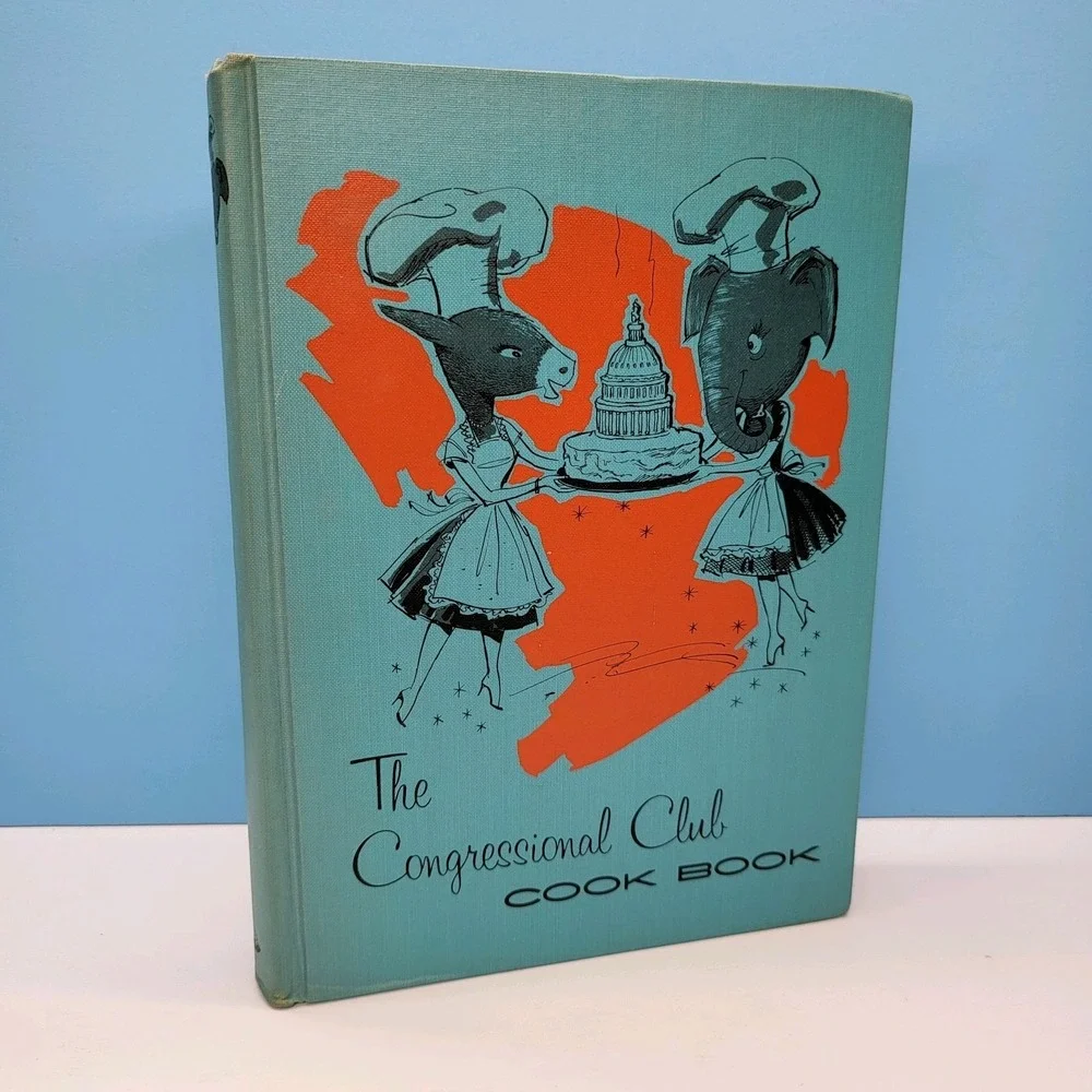 The Congressional Club Cookbook 1965 7th Ed Misprint Upside‎ Down!  Vintage