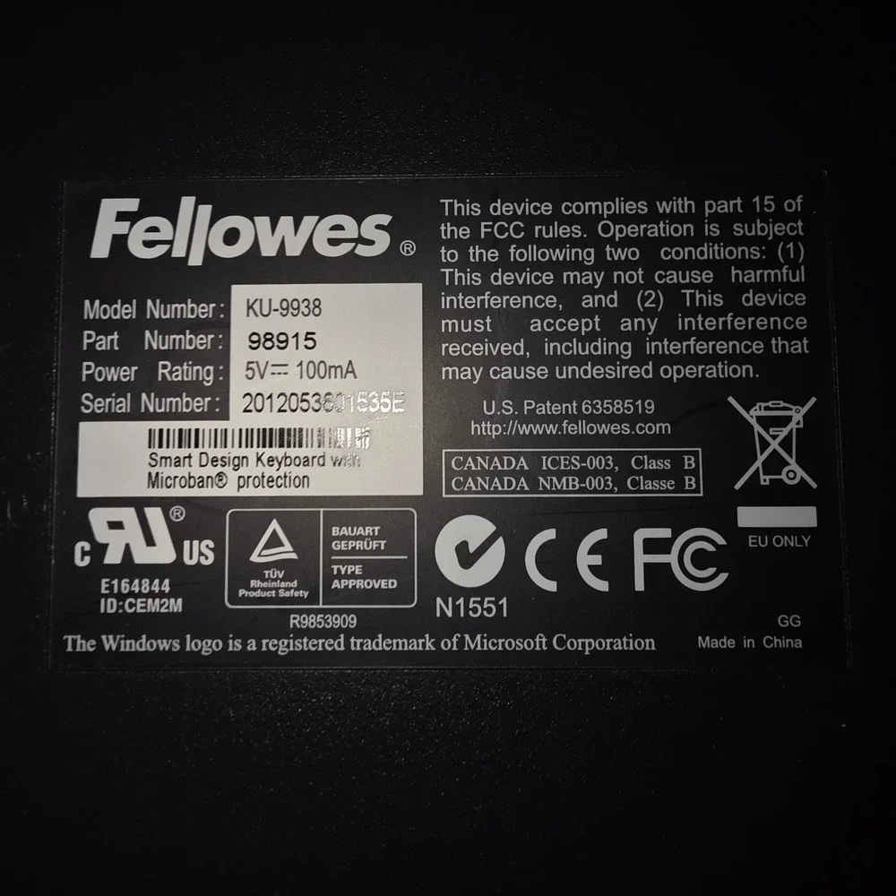 Fellowes item 100ma volume