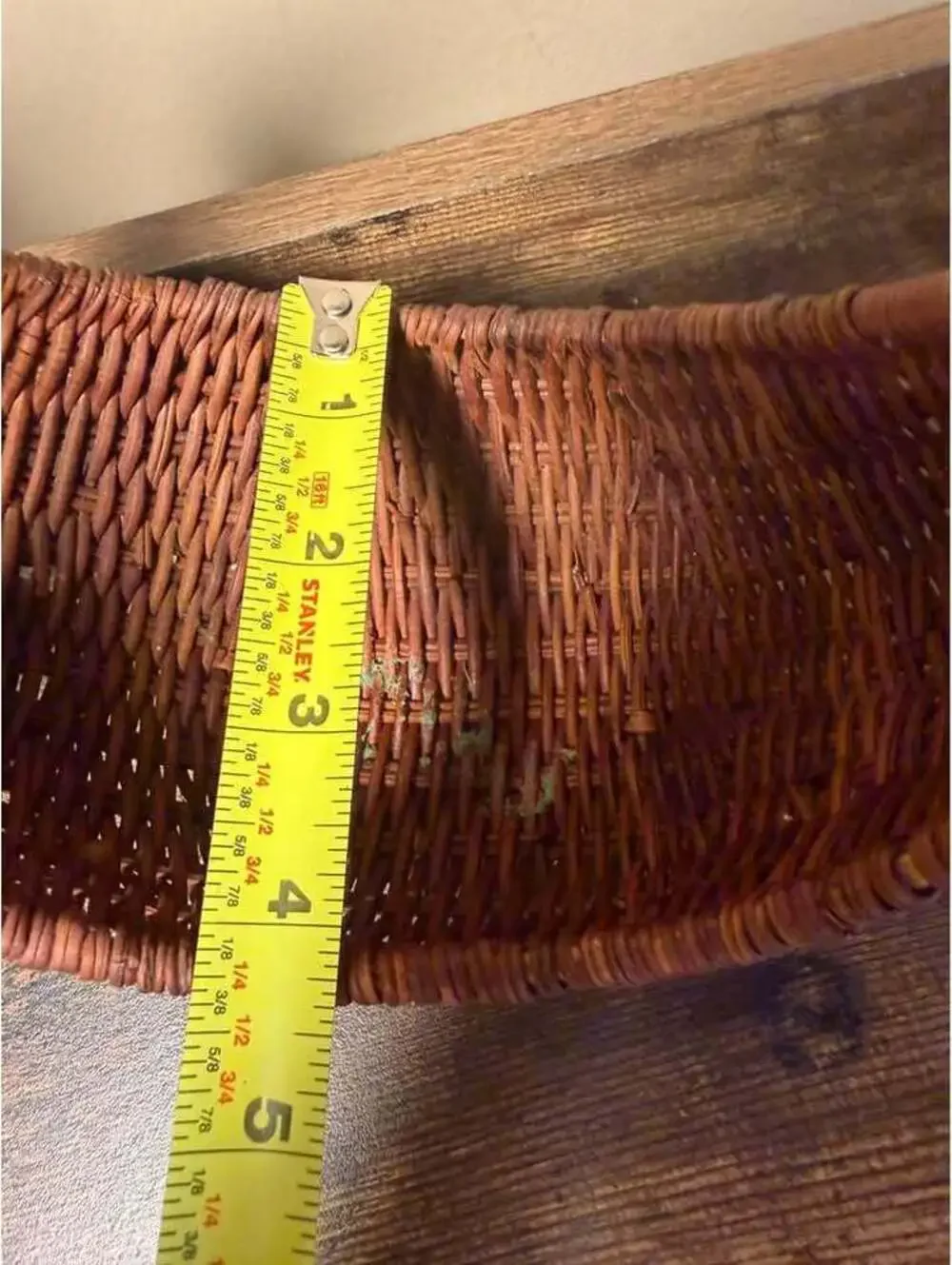 Vintage Woven Wicker Bird Basket