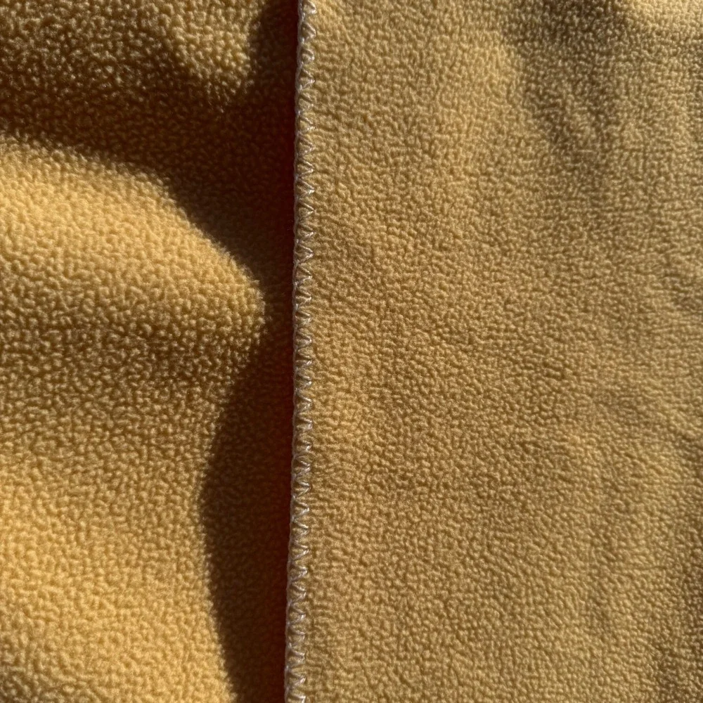 Malden Mills Polarfleece Blanket Throw Yellow Soft Cozy‎ Home Decor