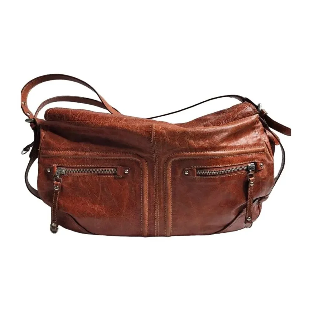 3432 Nuovedive Italian Leather‎ Large Hobo Handbag