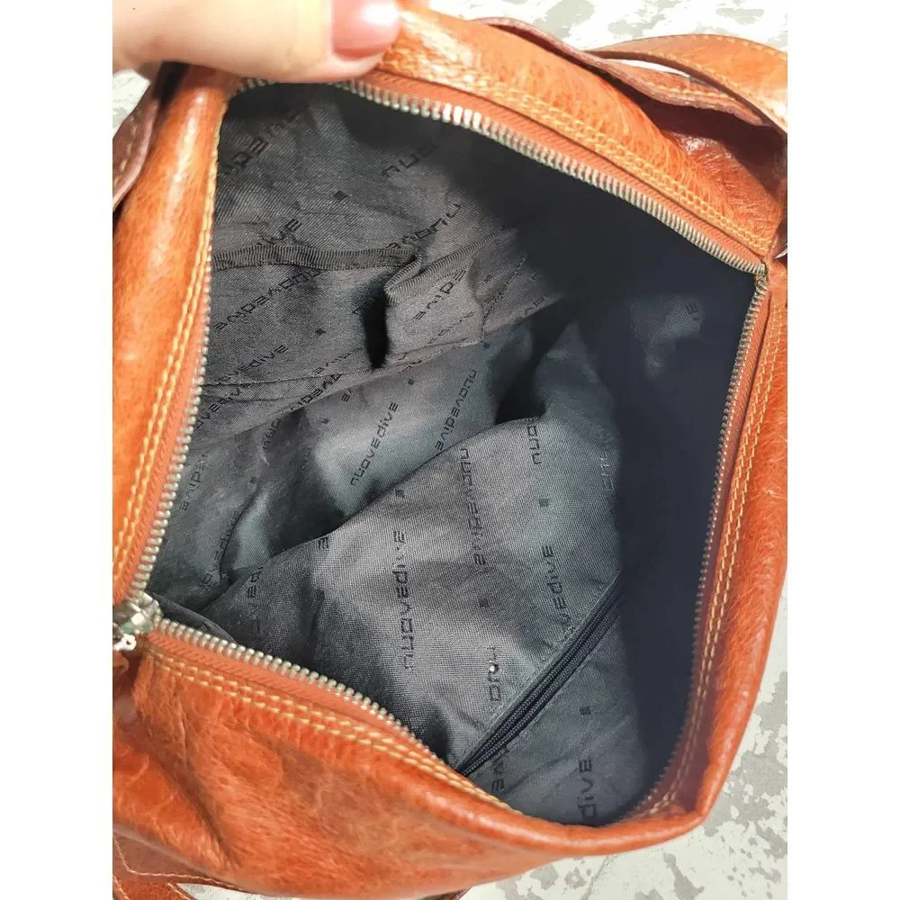3432 Nuovedive Italian Leather‎ Large Hobo Handbag