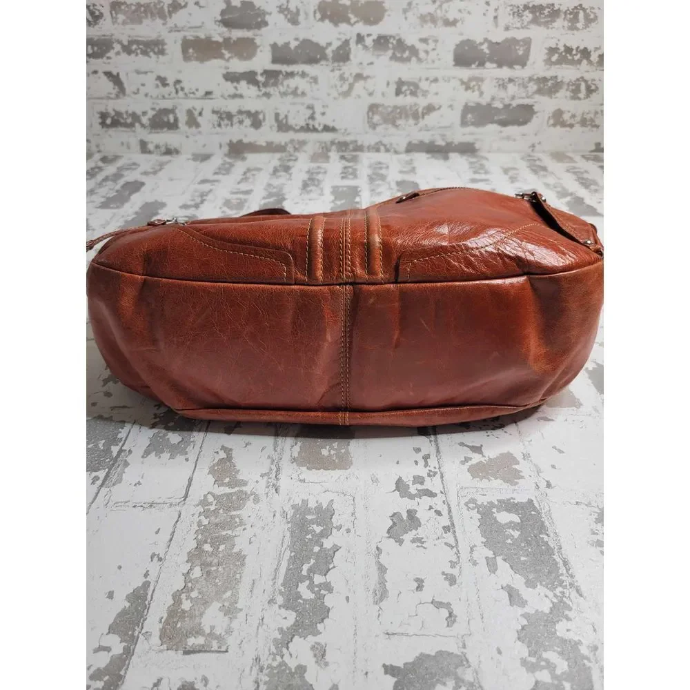 3432 Nuovedive Italian Leather‎ Large Hobo Handbag
