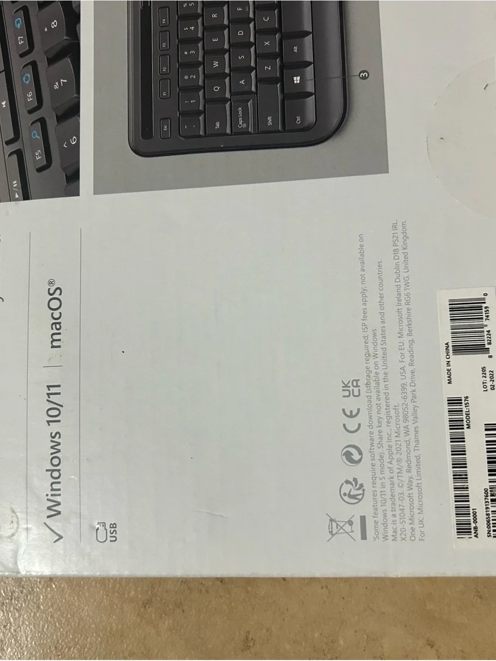 New Microsoft Wired 600‎ Keyboard - Black