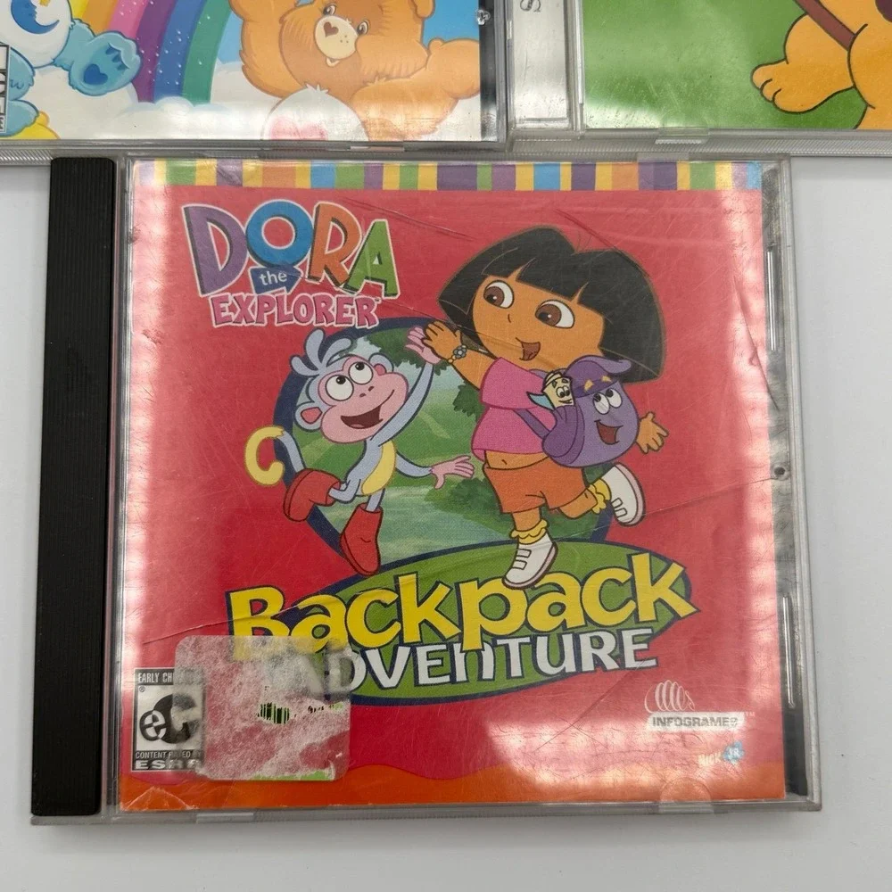 Kids CD ROM Game Lot Dora Care Bears Arthur Land‎ Before Time Spot PC Mac