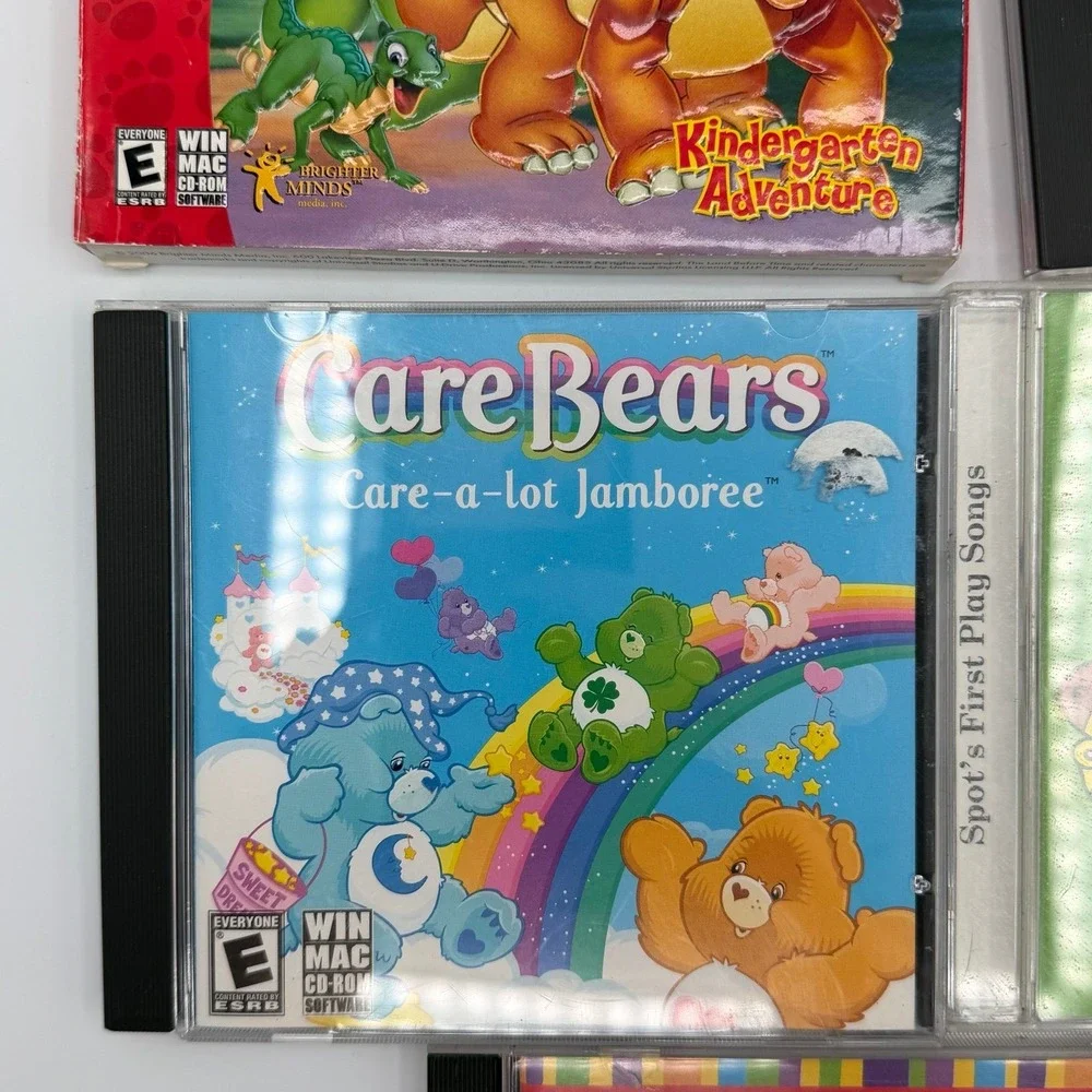 Kids CD ROM Game Lot Dora Care Bears Arthur Land‎ Before Time Spot PC Mac