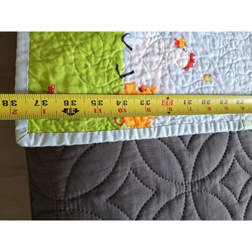 Vintage Hens And Chickens Throw‎  Quilt Hand quilted 38x33