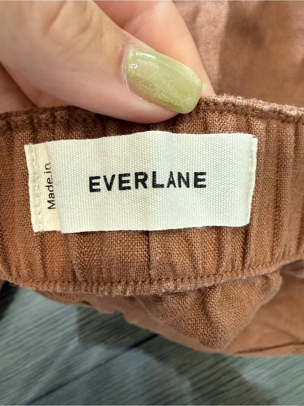 Everlane The Linen Side-Button Jumpsuit Wide Leg Brown Pockets 25694