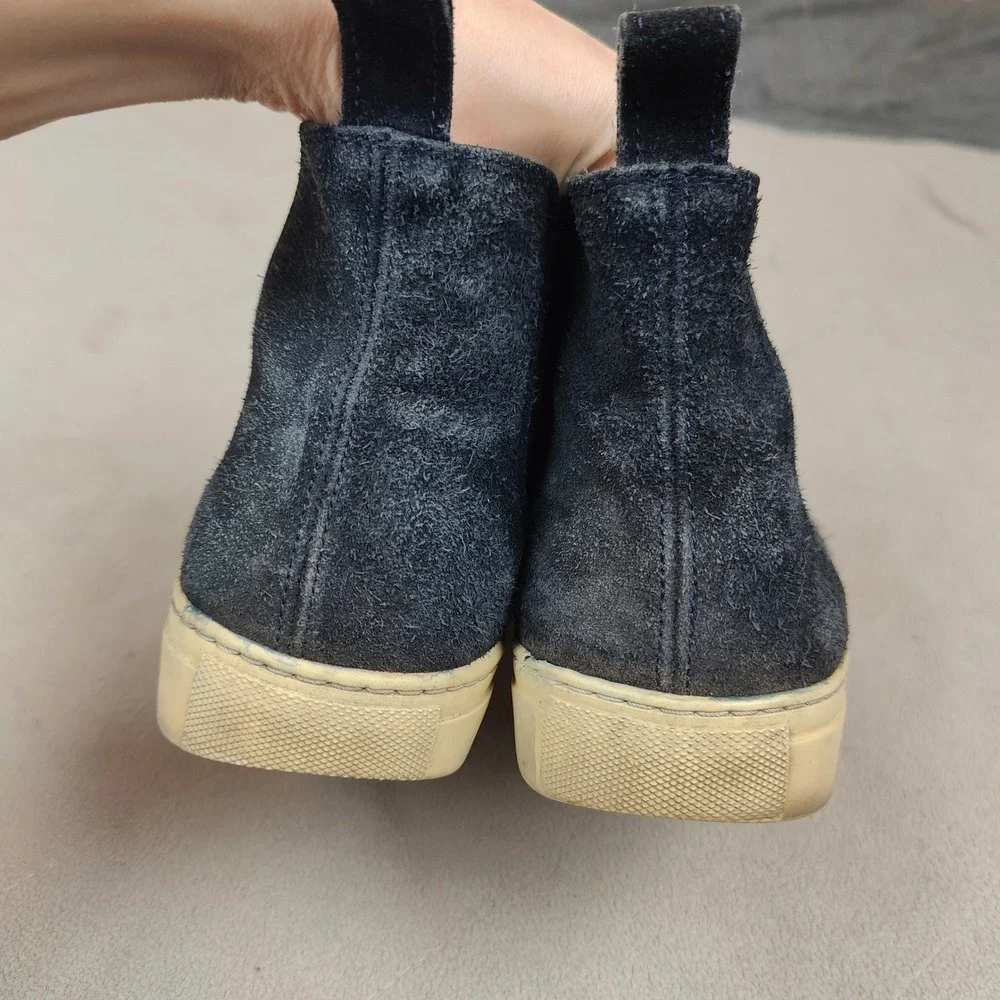 Sid Mashburn Chelsea Boots Mens 42 Navy Blue‎ Suede Made in Portugal Minimalist