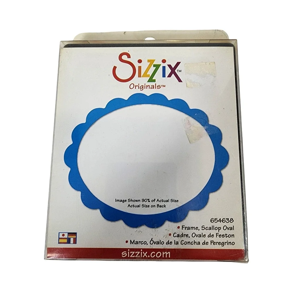 Sizzix‎ Originals Frame Scallop Oval Steel Rule Cutting Die 654638 Scrapbooking