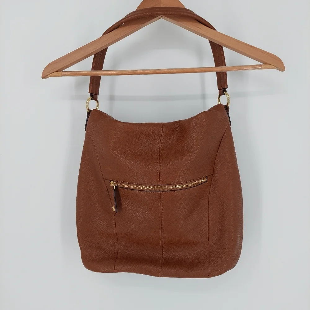 Vera Bradley Brown Hobo Bag With Rosewood Lining