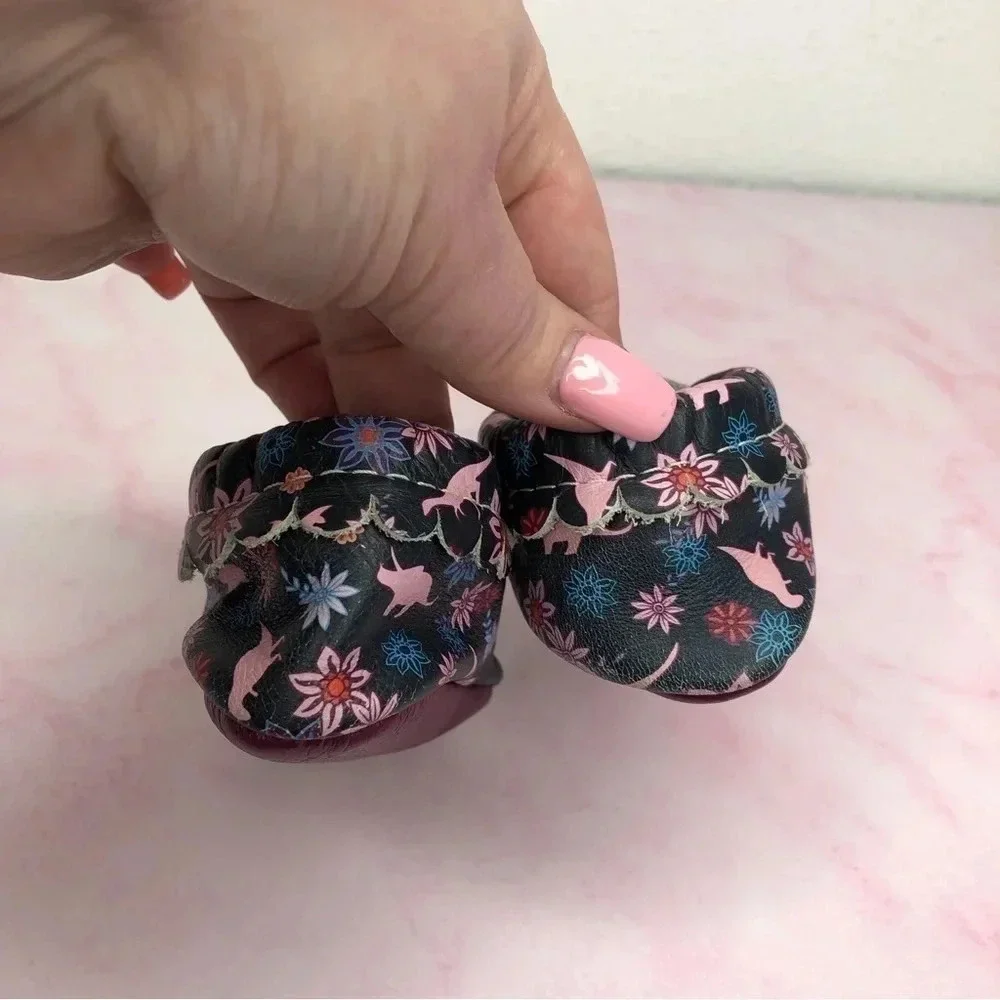 Freshly Picked Mary‎ Jane Dinos & Dahlias size 1 infant Rare Discontinued Style