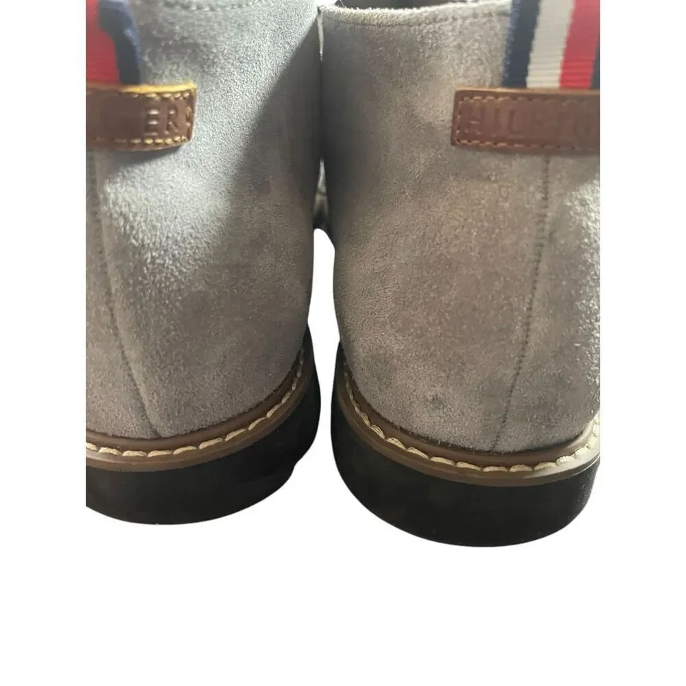 Tommy Hilfiger Mens Gray Suede Leather Lace Up Gervis Chukka Boot Size 11