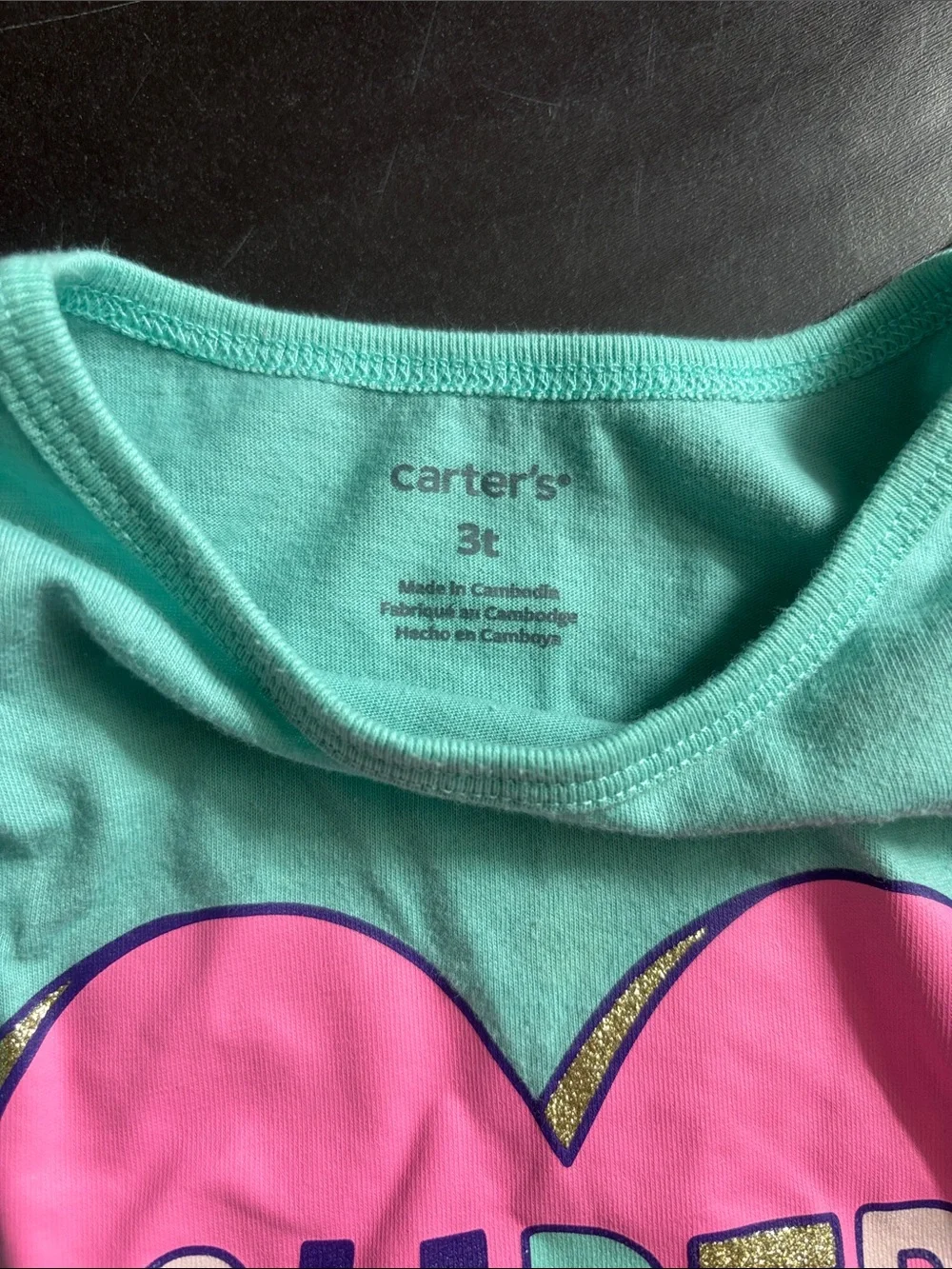Carter's LOVE, Super Sis & hearts Long-Sleeve Tops 3T