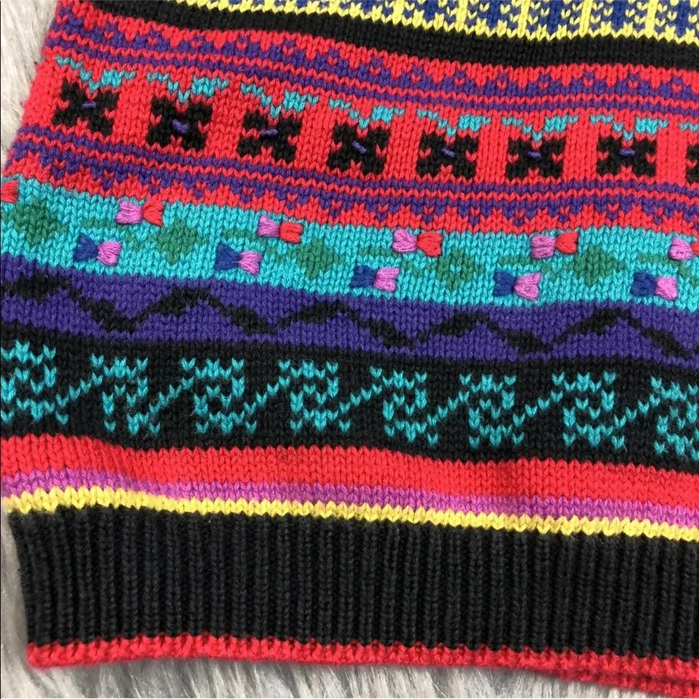 Vintage 90s Gap Girls Floral Textured Sweater