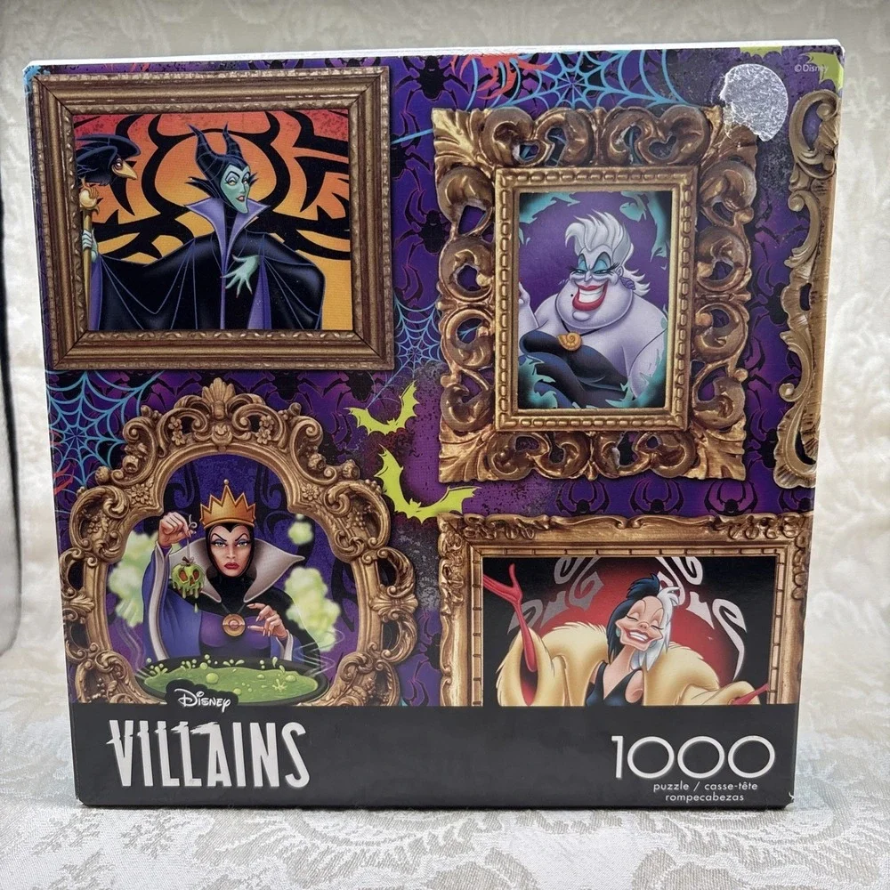 NIB Disney Villains 1000 Piece Puzzle 24×18 Red Barn Ceaco Puzzle