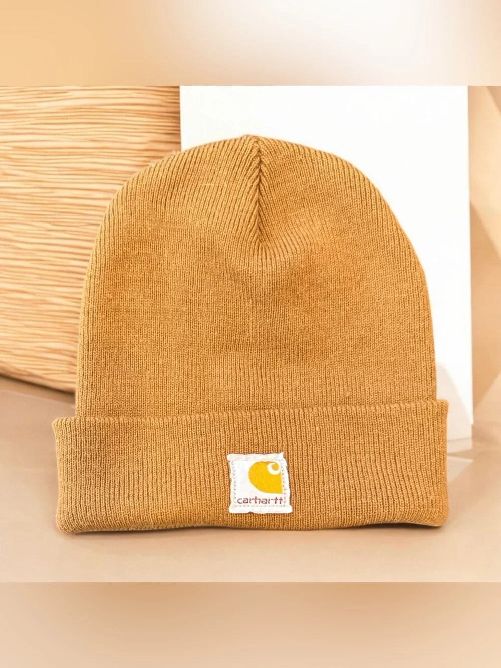 Carhartt Youth Brown Beanie Knit Hat Outdoor