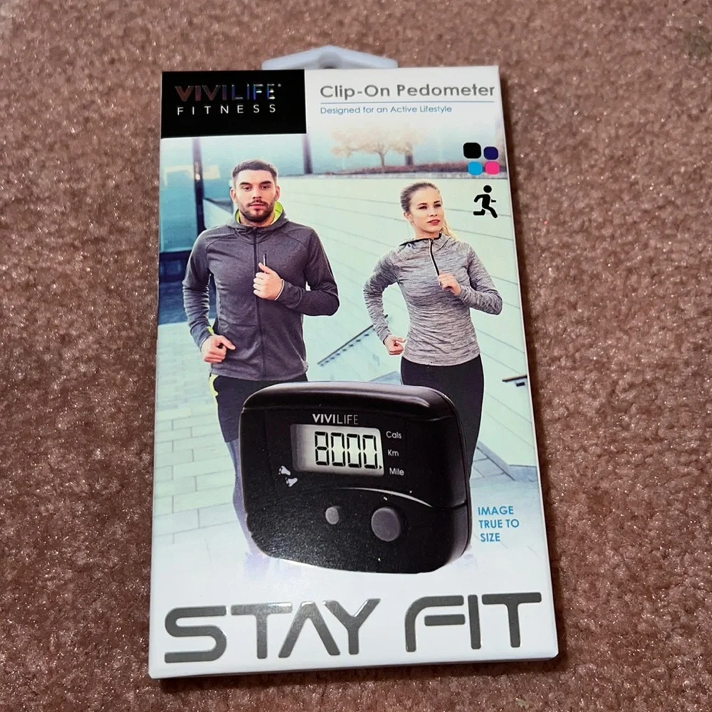 NWT ViviLife Fitness Clip On Pedometer Stay Fit Stay Fit