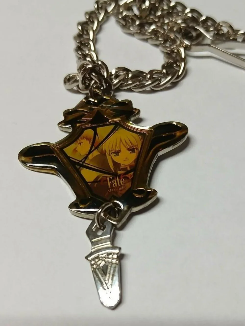 Fate/Stay Night Metal Bag Charm Keychain Bracelet Saber Shirou Yujin Japan RARE