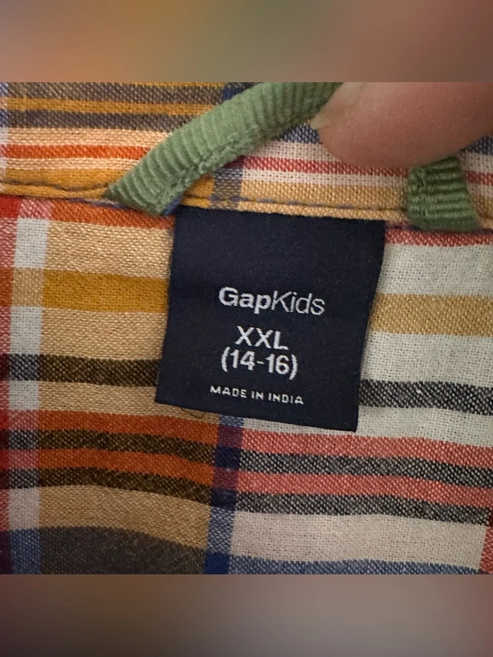 GAP madras plaid