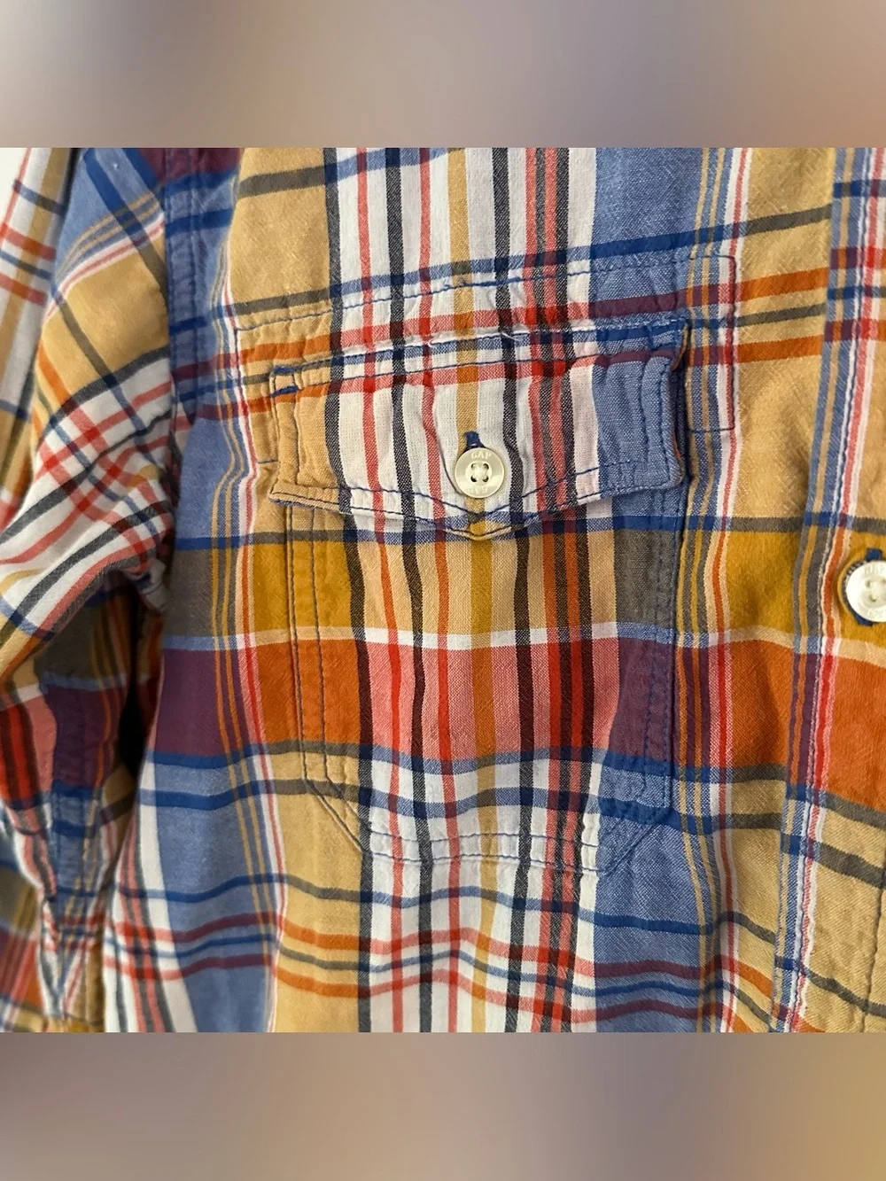 GAP madras plaid
